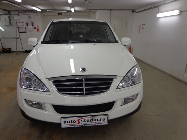 Установка защитной сетки на Ssang Yong Kyron