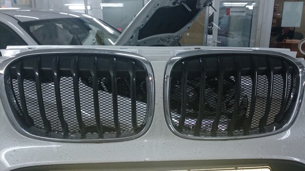 Установка защитной сетки радиатора на BMW X1
