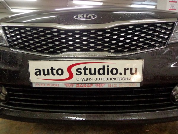 Установка защитной сетки радиатора на Kia Optima