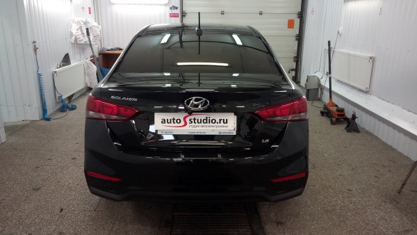 Установка охранного комплекса на Hyundai Solaris