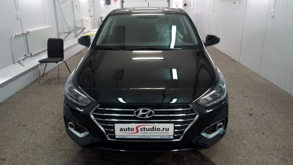 Установка охранного комплекса на Hyundai Solaris