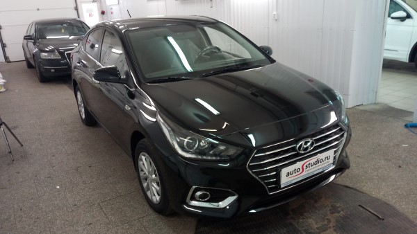 Установка охранного комплекса на Hyundai Solaris