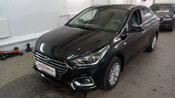 Установка охранного комплекса на Hyundai Solaris