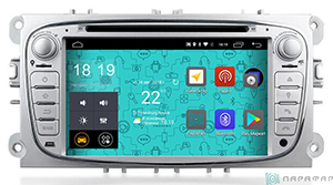 					Штатное головное устройство ParaFar Штатная магнитола 4G/LTE для Ford Focus 2, Mondeo, Galaxy, C-Max, S-Max c DVD (универсальная) серебро на Android 7.1.1 (PF148D)
