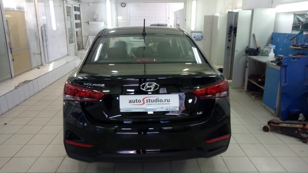 Установка охранного комплекса на Hyundai Solaris