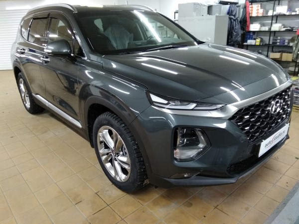 Установка охранного комплекса на Hyundai Santa Fe