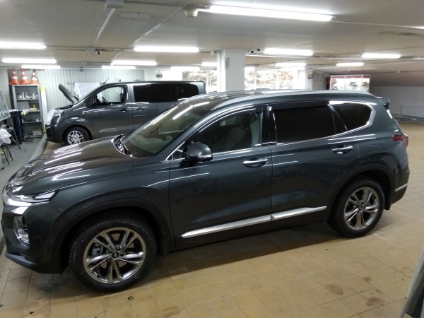 Установка охранного комплекса на Hyundai Santa Fe