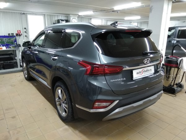 Установка охранного комплекса на Hyundai Santa Fe