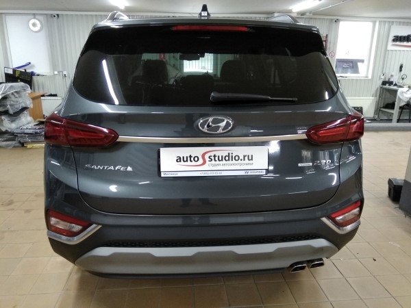 Установка охранного комплекса на Hyundai Santa Fe