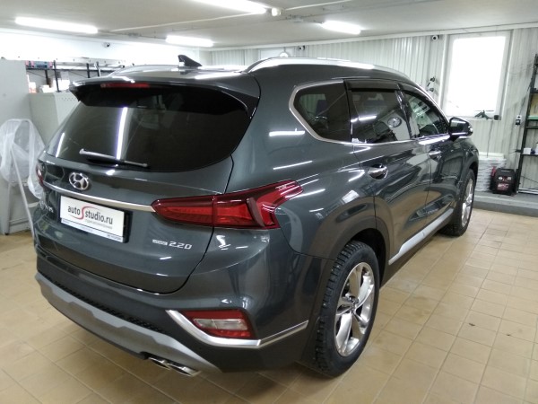 Установка охранного комплекса на Hyundai Santa Fe