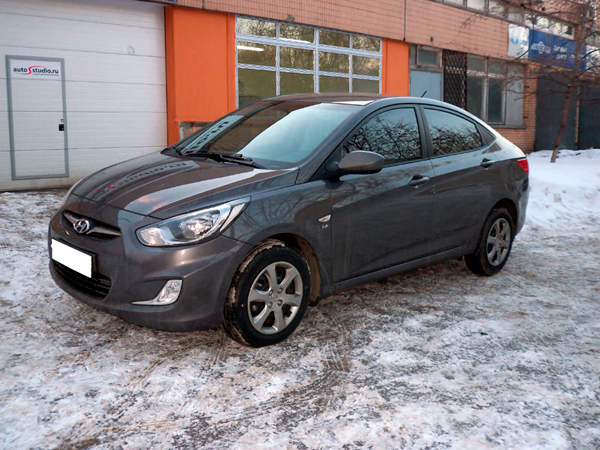 Тонирование стекол Hyundai Solaris