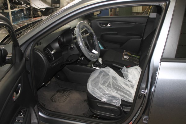 Установка защитной сетки радиатора на Kia Rio