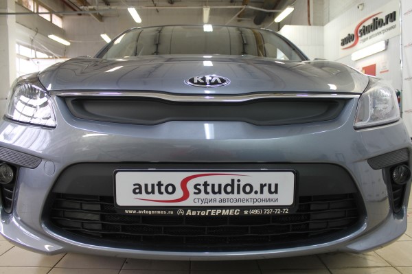 Установка защитной сетки радиатора на Kia Rio