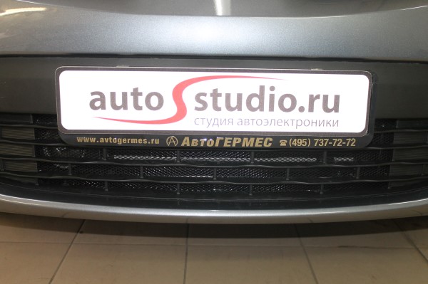 Установка защитной сетки радиатора на Kia Rio