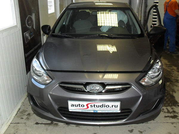 Установка охранного оборудования на Hyundai Solaris