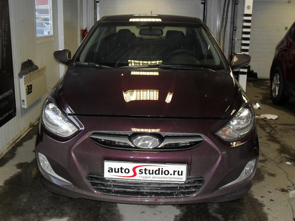 Установка охранного оборудования на Hyundai Solaris