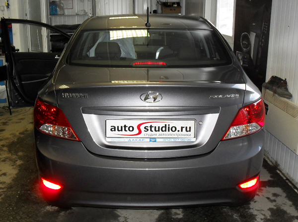 Установка охранного оборудования на Hyundai Solaris