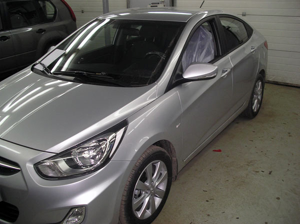 Установка противоугонного комплекса на Hyundai Solaris