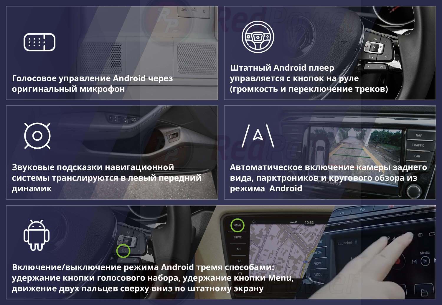 					Навигационный блок Red Power AndroidBox3 VAG 4G (Для автомобилей с сенсорными экранами Skoda, Volkswagen и Porsche)
